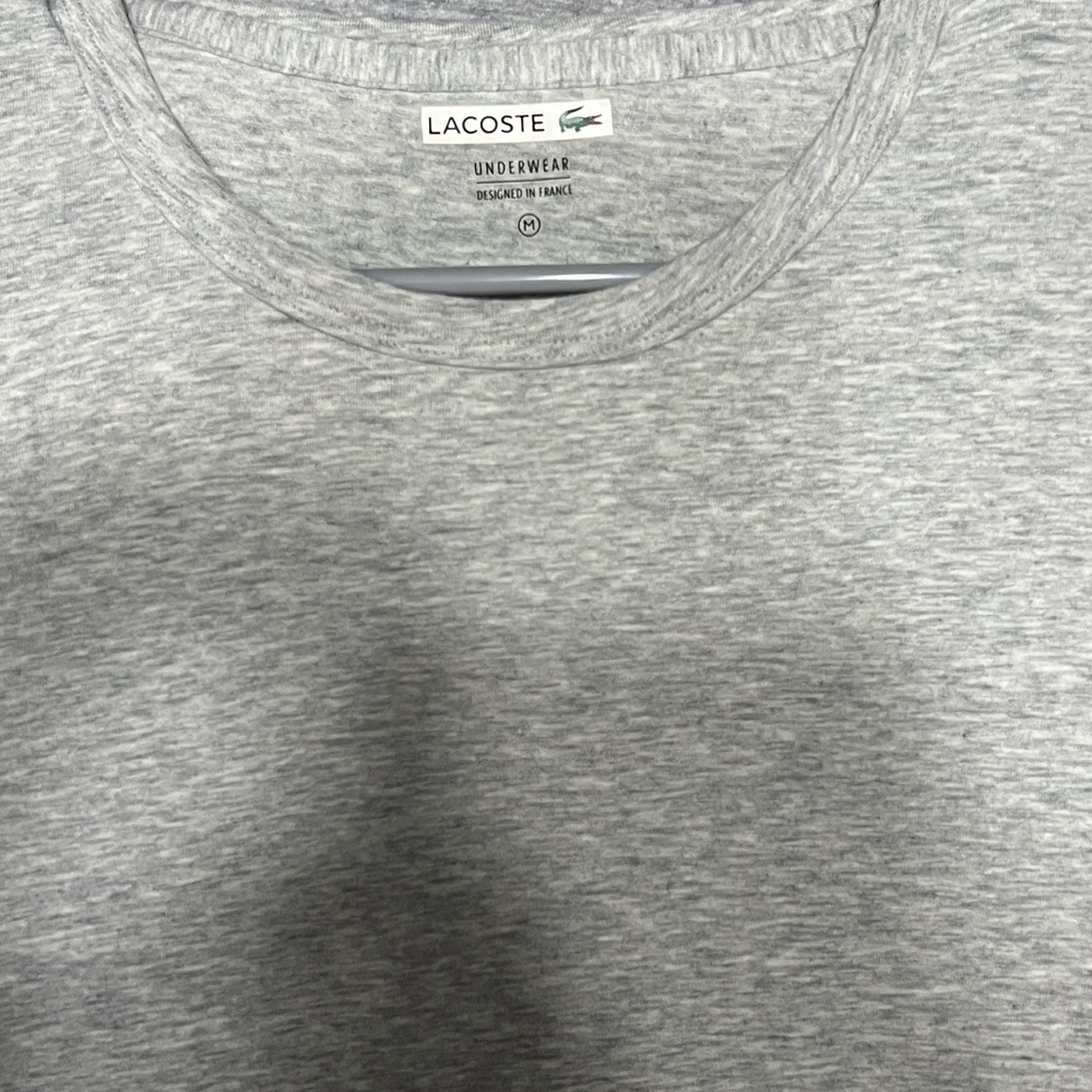Lacoste Heather Gray Crewneck Tee